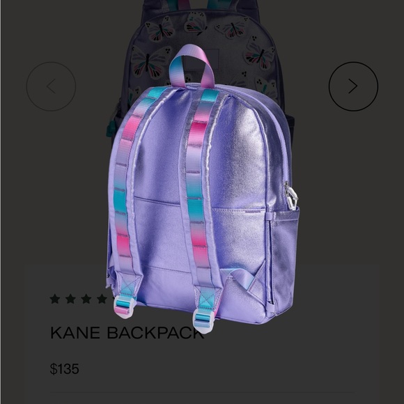 State Bags Kane kids gorgeous Metallic Purple with fuzzy 3d butterflies backpack - Picture 8 of 8